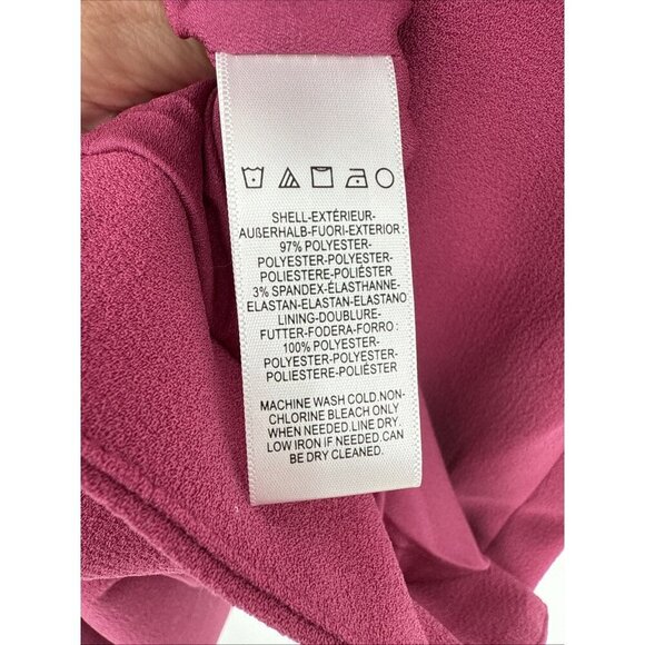 New Dress The Population Size Medium Pink Alondra Cocktail Midi Dress Hibiscus - Picture 11 of 12